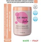 Inebrya Ice Cream Keratin Saç Maskesi Yoğun İşlem Görmüş Saçlar İçin Onarıcı Maske 1000ml