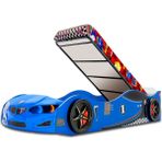 İnegöl'den Eve Bazalı Arabalı Yatak , Gt1 Eco Model - Mavi - 207 x 105 cm