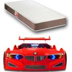 İnegöl'den Eve Gt1 - Yataklı - Bmw - Arabalı Yatak, Mavi - Kırmızı - 207 x 105 cm