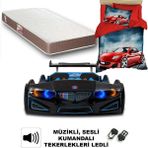 İnegöl'den Eve Gt1 - Yataklı & Nevresimli - Bmw - Arabalı Yatak, Siyah - 207 x 105 cm