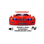 inegoldeneve Gt1 - Bmw - Kırmızı Arabalı Yatak - Araba Karyola - M7 Serisi - Full Ledli