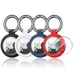 Inesore Apple AirTag için kolye ucu, karbon fiber dokulu tasarım kılıf ve hava günü için su geçirmez kılıf, tüm gövde çizilmeye karşı dayanıklı, Airtags, evcil hayvan tasması, bagaj etiketi, 4'lü