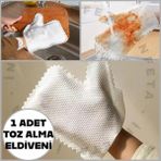 İnfeta 1 Adet Mikrofiber Toz Alma Eldiveni Mutfak Banyo Mobilya Cam Oto Temizlik Yıkama Bezi