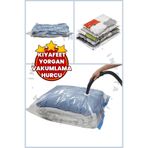 İnfeta 100x130 cm Vakumlu Hurç Yorgan Kıyafet Hurcu Valiz Dolap Baza Düzenleyici Vakumlu Poşet