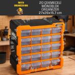İnfeta 20 Çekmeceli Orta Boy Monoblok Organizer Hobi Seti Vida Çivi Malzeme Kutusu Takım Çantası