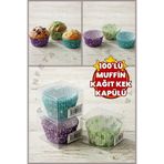 İnfeta 5.7cm 100 Adet Cupcake Kağıt Kek Kapsülü Muffin Kek Kapsülü 100'lü Kağıt Yuvarlak Kek Kalıbı