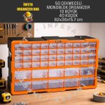 İnfeta 50 Çekmeceli Mega Boy Monoblok Organizer Hobi Seti Vida Çivi Malzeme Kutusu Takım Çantası