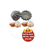 İnfeta 6 Adet Paslanmaz Mini Kek Kalıbı, Cupcake, Tart, Tartolet, Brownie, Topkek, Muffin Kalıbı