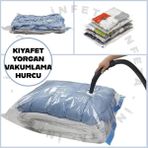 İnfeta 80X100 cm Vakumlu Hurç Yorgan Kıyafet Hurcu Valiz Dolap Baza Düzenleyici Vakumlu Poşet