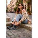 İnfinite8 Unisex Triko Siyah Sneaker – Hafif, Nefes Alabilen, Bağcıklı, Günlük Spor Ayakkabı - Sk03