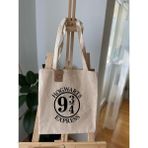 InfinitumWorks Harry Potter Hogwarts Express Bez Çanta Krem Tekstil Malzeme ile Şık Tasarım - 35x40