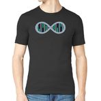 Infinity DNA Minimalist Biyoloji Bilim Sembolü Bisiklet Yaka Erkek Tişört, siyah, S