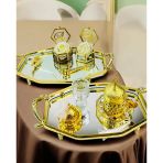 Infinity Gold Şık Söz Nişan Tepsisi Beyaz