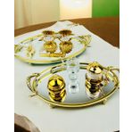 Infinity Gold Şık Söz Nişan Tepsisi Siyah