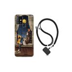 Infinix Hot 10 ile Uyumlu Kılıf Desenli Silikon Boyun Askılı Ananas Camera Glass 1358