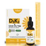 İnfless Vitamin D3 K2 + Çörek Otu Yağı 30 Ml 600 Damla