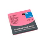 Info 75x75 mm 80 Yaprak Pembe Yapışkanlı Not Kağıdı