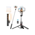 İnfomax Işıklı Selfie Çubuğu&Tripod 111cm Uzatılabilir,360° Döner Telefon Tutucu,Bluetooth Kumanda,3 Renk