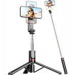 Infomax LED Işıklı Selfie Çubuğu & Tripod – 111 cm Uzatılabilir, 360° Döner Telefon Tutucu, Çıkarılabilir Bluetooth Kumanda, 3 Renk Modu & 9 Parlaklık Seviyesi, Apple ve Android ile Uyumlu