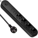Infomax Termal Akım Korumalı Grup Priz (ShowMax SH-4625), 4 Priz, 2 USB A ve 1 Type-C Çıkışlı (3.1A), 2 Metre Kablolu, Çocuk Korumalı (Ev ve Ofis İçin)