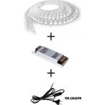 Informed 3 Çipli Iç Mekan Beyaz Renk 5 Metre Şerit LED Işık + 5 Amper LED Trafosu + Kablo - 6500K - Beyaz Işık