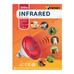 İnfrared ISITICI AMPUL LAMBA KIRMIZI 250 WATT / 2 ADET