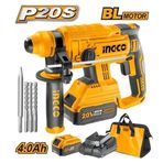 İngco CRHLI22012 20V 1000 Devir/dk 1,5j 2000 W 0,9 J 1030 Darbe/dk Lithium-Ion Şarjlı Kırıcı Delici