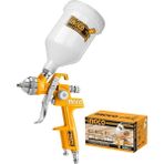 Ingco Eletrikli Boya Tabancası Endüstriyel Hvlp Hava Püskürtme Tabancası 600CC - 0,2 mm
