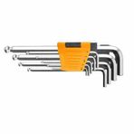 İngco ING-HHK12091 1.5-10 mm Endüstriyel 9'lu Uzun Top Başlı Alyan Anahtar Seti