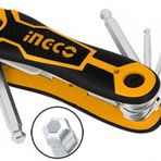 İngco ING-HHK14082 2-8 mm 6'lı Çakı Tipi Top Başlı Alyan Anahtar Seti