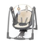 Ingenuity Every Season Swing 'n Go Taşınabilir Salıncak, Soğutma Ve Isıtma Kumaşları, Çıkarılabilir Sürdürülebilir Ahşap Çubuk, Müzikli, 0 Aylık İle 9 Aylık Arasındaki Bebekler İçin, Gri, Wesley