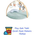 Ingenuity Rahat Nokta Çift Taraflı Yorgan Aktivite Spor Salonu ve Ahşap Çubuklu Oyun Minderi - Loamy, Yeni Doğan ve Üzeri + Play-Doh Oyun Hamuru