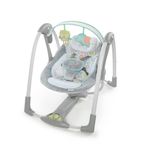 Ingenuity Swing 'n Go Taşınabilir Salıncak, Sarılmalar ve Hoots, 5 Salıncak Hızı, 8 Yatıştırıcı Melodi, Çıkarılabilir Oyuncak Çubuğu, Yenidoğan ve Üzeri, Gri