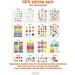 Ingilizce 16'li Eğitim Seti Okul Öncesi - Ilköğretim Çocuk Pvc Poster 21X30 cm