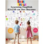 Ingilizce Alfabe 2.5 Dev Boyama Kağıdı | Doğum Günü Partisi Anaokul Oyun Hediyesi - Tekli