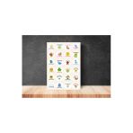 İngilizce Karışık Aferin Okul Kurs Ödül Etiketi Yuvarlak Mat Çıkartma Reward Sticker 4 Cm (90 Adet)