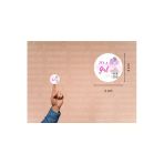 İngilizce Kız Bebek Etiketi It İs A Girl Cinsiyet Partisi Çocuk Pembe Fil Mat Sticker 4 Cm (90 Adet)