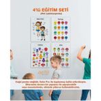 Ingilizce Okul Öncesi - Ilköğretim Çocuk Eğitim Seti-4 Pvc Laminasyonlu 4'lü Poster 21X30 cm