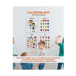 Ingilizce Okul Öncesi - Ilköğretim Çocuk Eğitim Seti-4 Pvc Laminasyonlu 4'lü Poster 30X42 cm