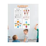 Ingilizce Okul Öncesi - Ilköğretim Çocuk Eğitim Seti-5 Pvc Laminasyonlu 4'lü Poster 21X30 cm