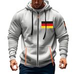 İngiltere Bayrağı Hoodies Erkekler için Zip Up Büyük Boy Sweatshirt Erkekler için Büyük Beden Erkek Kazak Cep Uzun Kollu Kas Fitness Mont Üstler, Z01 Gri, XXL