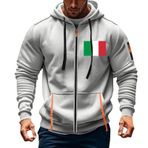 İngiltere Bayrağı Hoodies Erkekler için Zip Up Büyük Boy Sweatshirt Erkekler için Büyük Beden Erkek Kazak Cep Uzun Kollu Kas Fitness Mont Üstler, Z02 Gri, L