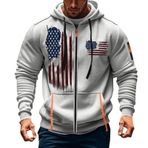 İngiltere Bayrağı Hoodies Erkekler için Zip Up Büyük Boy Sweatshirt Erkekler için Büyük Beden Erkek Kazak Cep Uzun Kollu Kas Fitness Mont Üstler, Z04 Gri, S