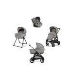 Inglesina Aptica Glam Platinum Grey Stantlı 4'lü Seyahat Sistem Bebek Arabası - Gri