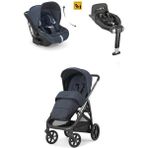 Inglesina Aptica Glam Tek El ile Açılabilen Çift Yön Bebek Arabası Yatabilen Ana Kucağı Baza 3lü Set - Resort Blue