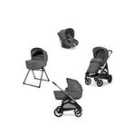 Inglesina Aptica Glam Velvet Grey Stantlı 4'lü Seyahat Sistem Bebek Arabası - Gri