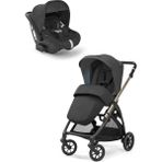 Inglesina Electa+ Tek El ile Katlanıp Açılan Çift Yön Bebek Arabası + Yatabilen Ana Kucağı - Upper Black