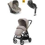 Inglesina Electa+ Tek El Katlanıp Açılan Çift Yön Bebek Arabası Ana Kucağı+Baza 3lü Set - Battery Beige