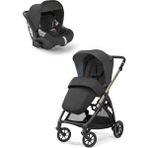 Inglesina Electa+ Tek El Tek Hamle ile Katlanıp Açılan Çift Yön Bebek Arabası Ana Kucağı Hediyeli - Upper Black