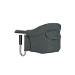 Inglesina Fast katlanır masa koltuğu, koyu gri (kömür grisi), taşıması kolay, yıkanabilir, güvenli kurulum, 15 kg'a kadar, 35 x 27 42 cm